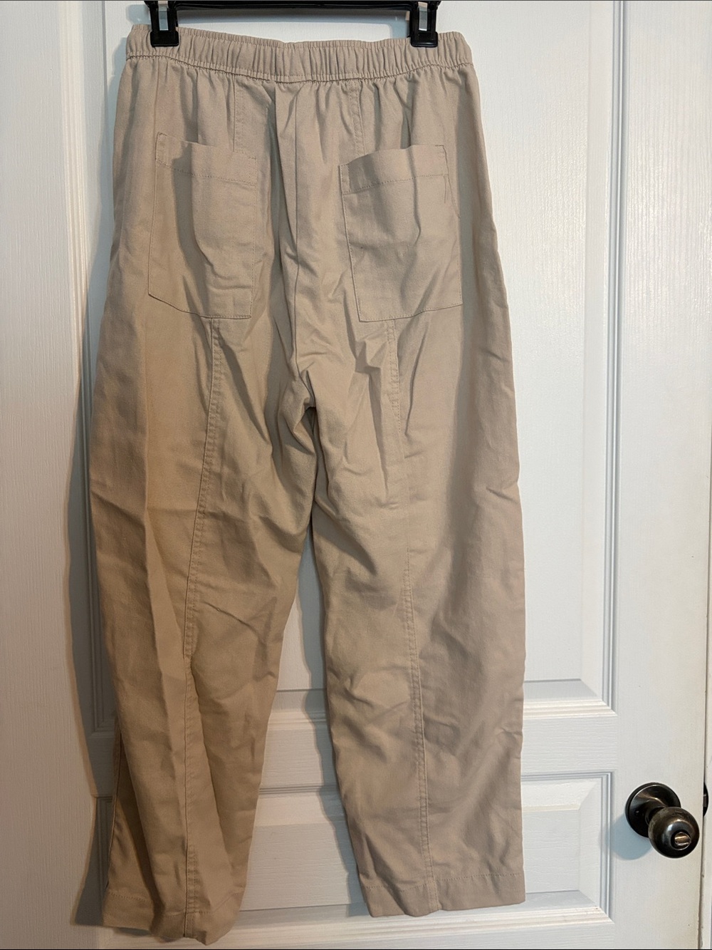 Ci Sono Light Beige linen Drawstring Pants - Picture 3 of 5